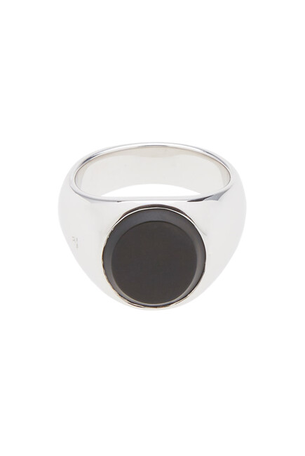 Oval Onyx Sterling SIlver Ring